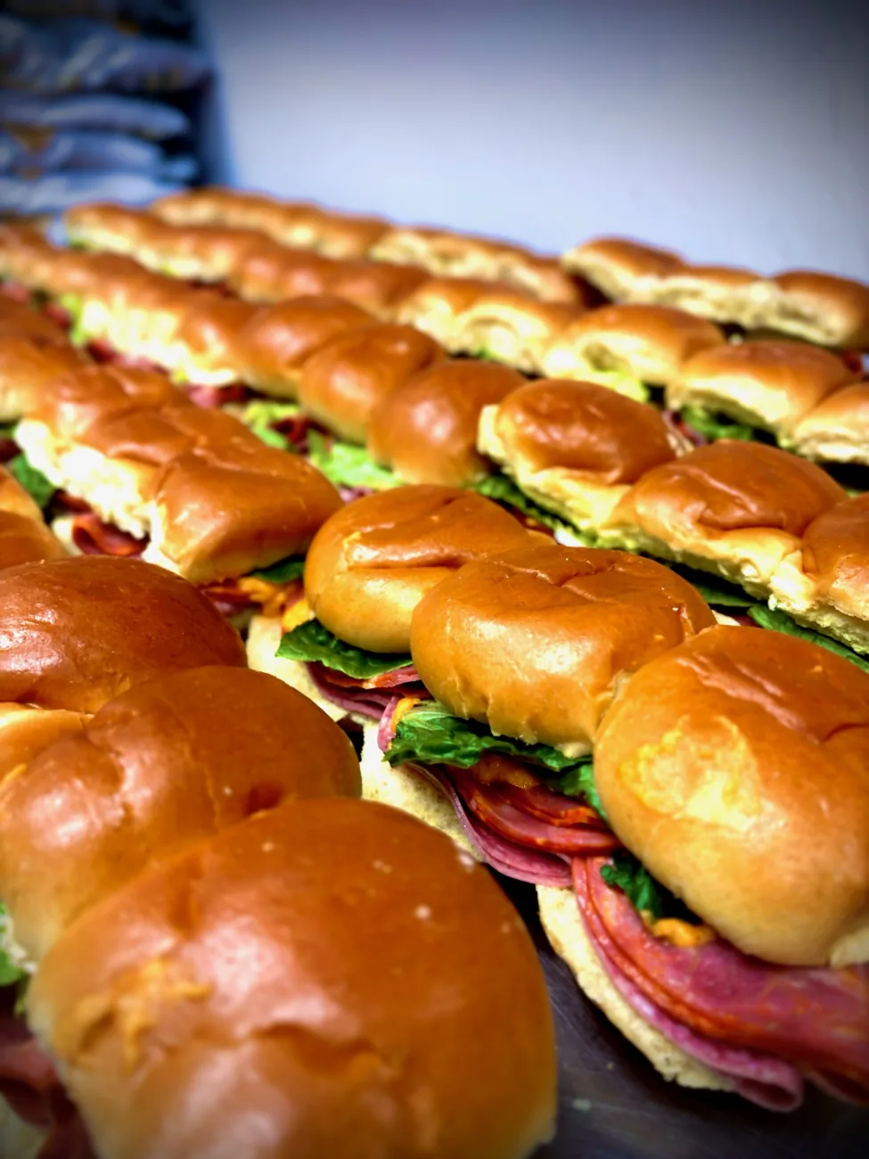 Gourmet sub sandwich platter by 954 Catering